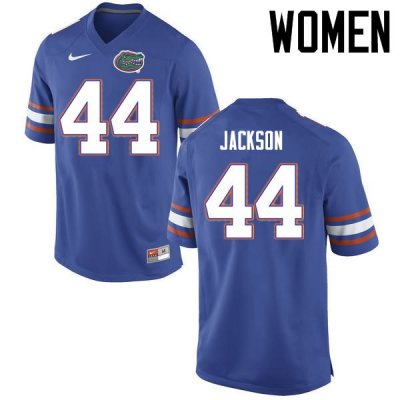 Women's Florida Gators #44 Rayshad Jackson NCAA Nike Blue Authentic Stitched College Football Jersey FKK0562HV